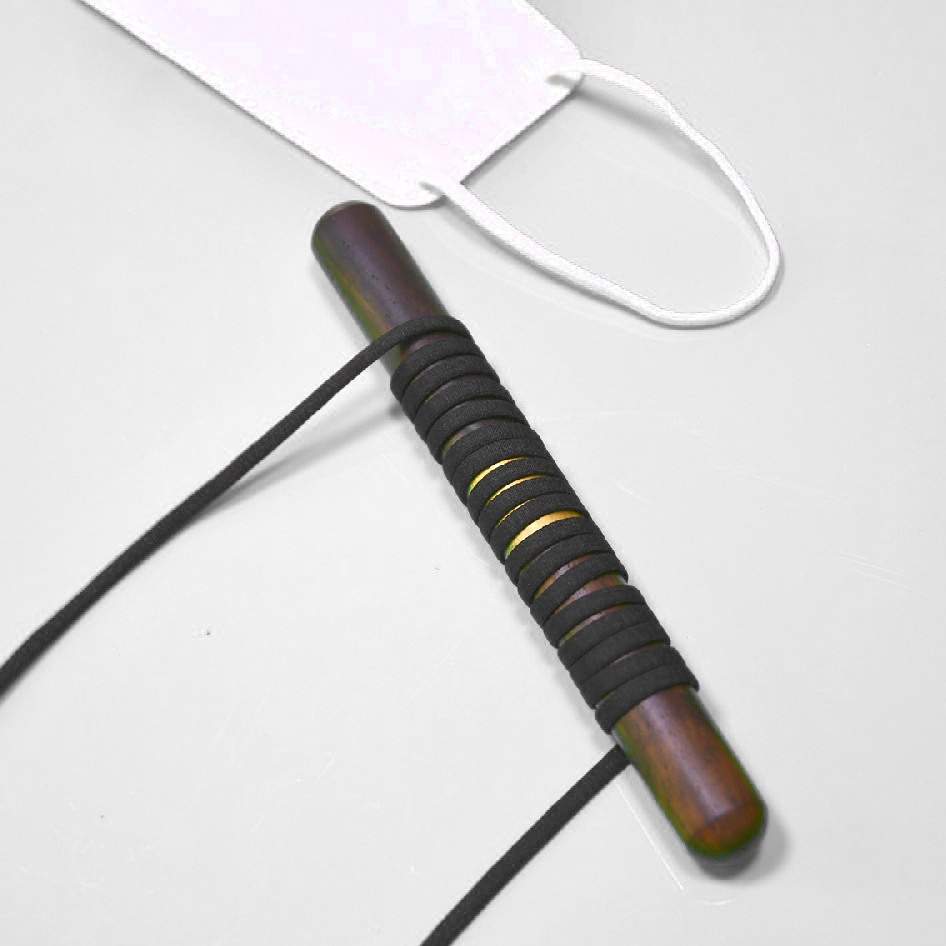 3.5mm flat hollow ear strap-black