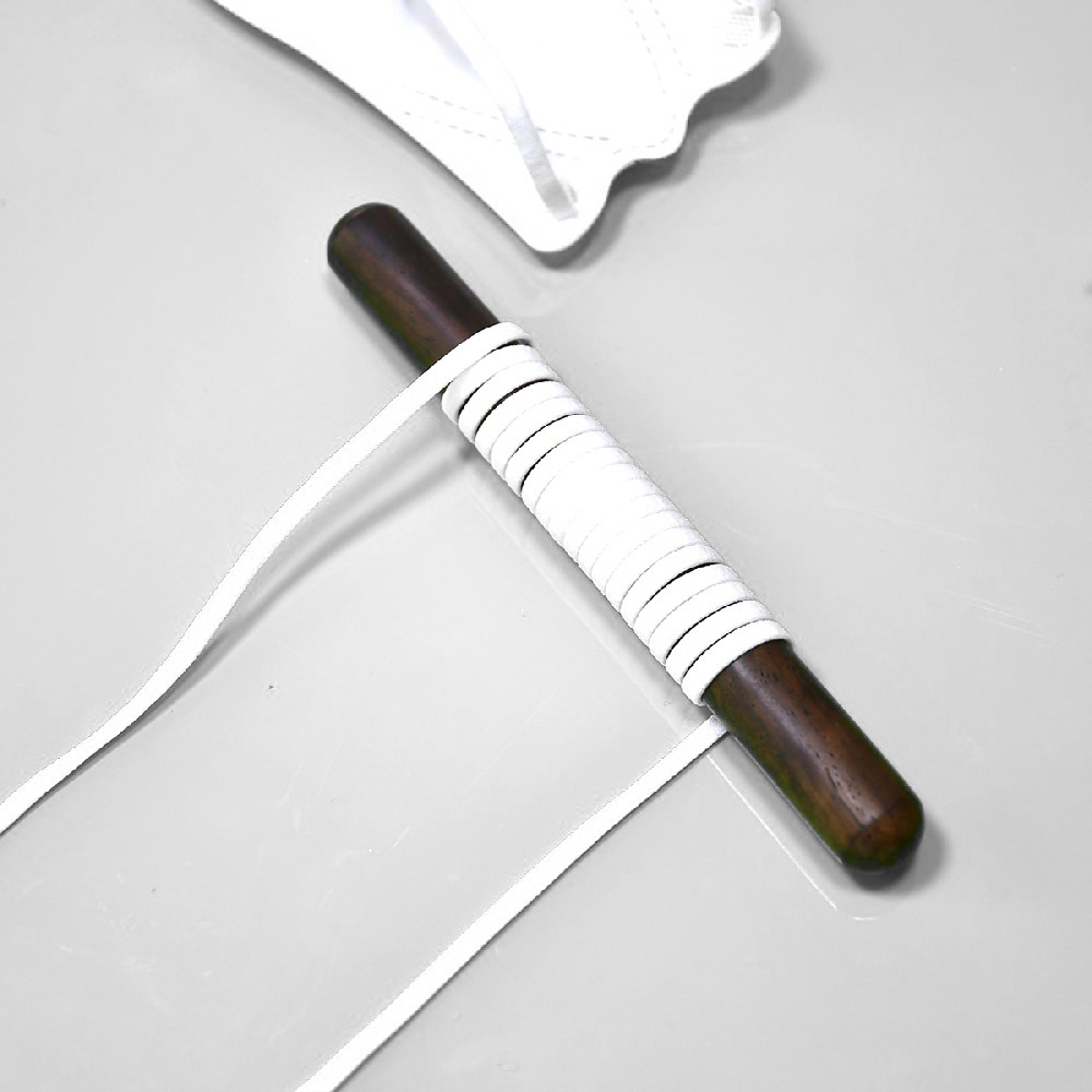 4mm flat hollow ear strap-white