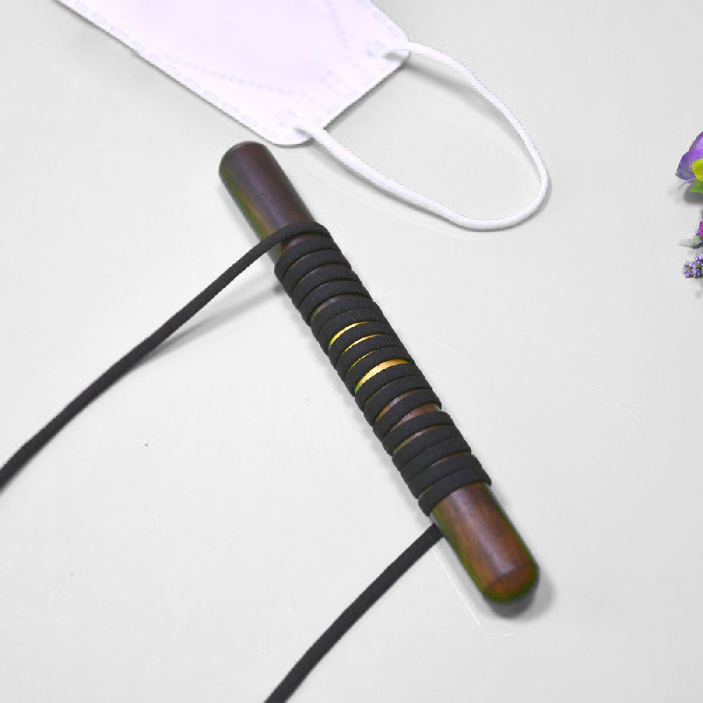 4mm flat hollow ear strap-black