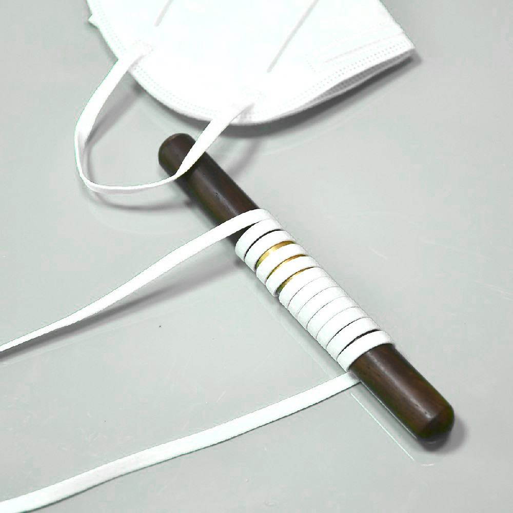 7mm Flat Hollow Earband-White