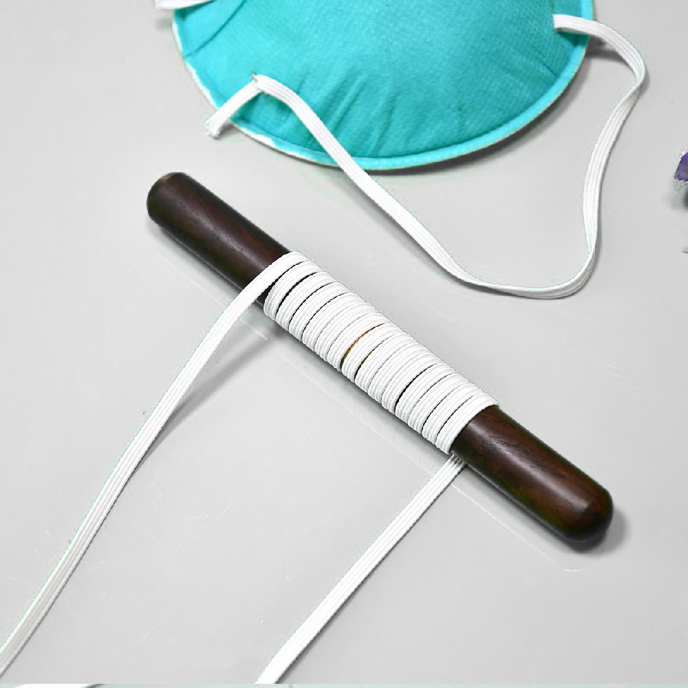 5mm 4-rib elastic band-white